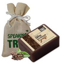 Speaking Tree Exfolierande Kaffehantverkssåpe Med Frisk Arom För Rent, Ljust Hyn (100 G)