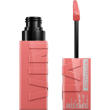 Maybelline Super Stay Vinyl Ink Långvarig, Ingen Kladd Flytande Läppfärg, Charmed, Rosa, 0.14 fl oz