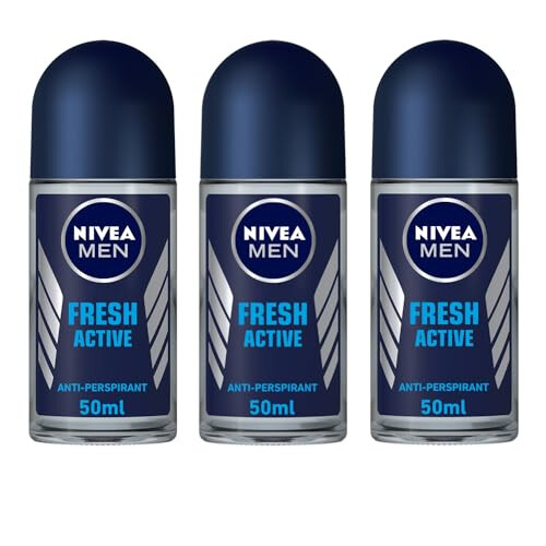NIVEA Nivea Fresh Active Deodorant Roll-On für Männer, 50ml, (Packung mit 3)