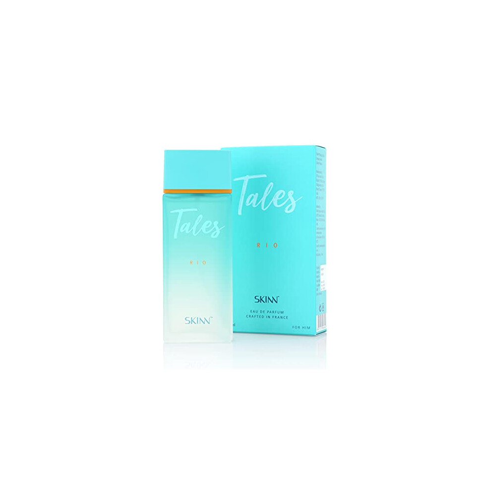 Skinn By Titan Tales Rio Perfume | Perfume For Men | 100Ml Edp|Long-Lasting Perfumes | Fresh Aqua Fragrance For Men | Everyday Fragrance
