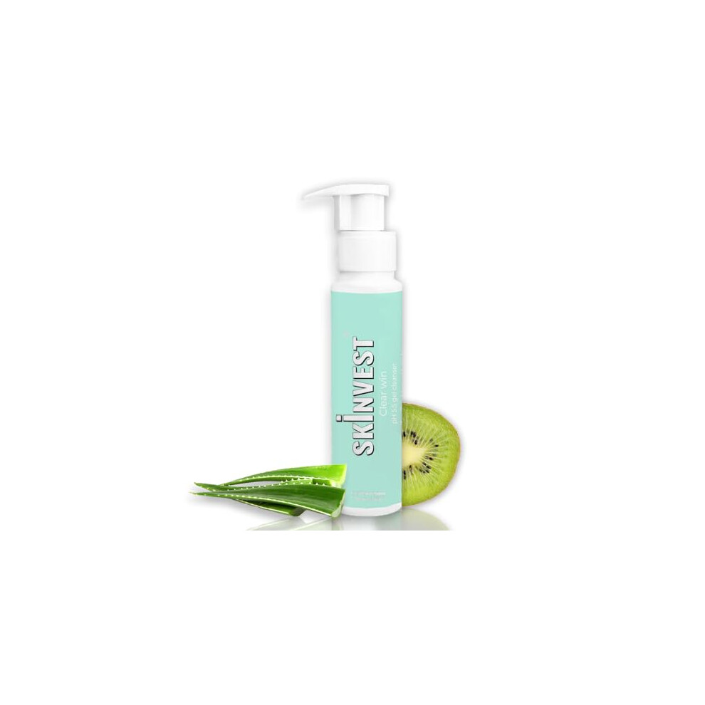 Skinvest Clear Win Face Cleanser For Pimple, Acne 100Ml | With Aloe Vera, Salicylic Acid 1% | Helps In Brightening & Hydrating Skin | Helps Reducing D