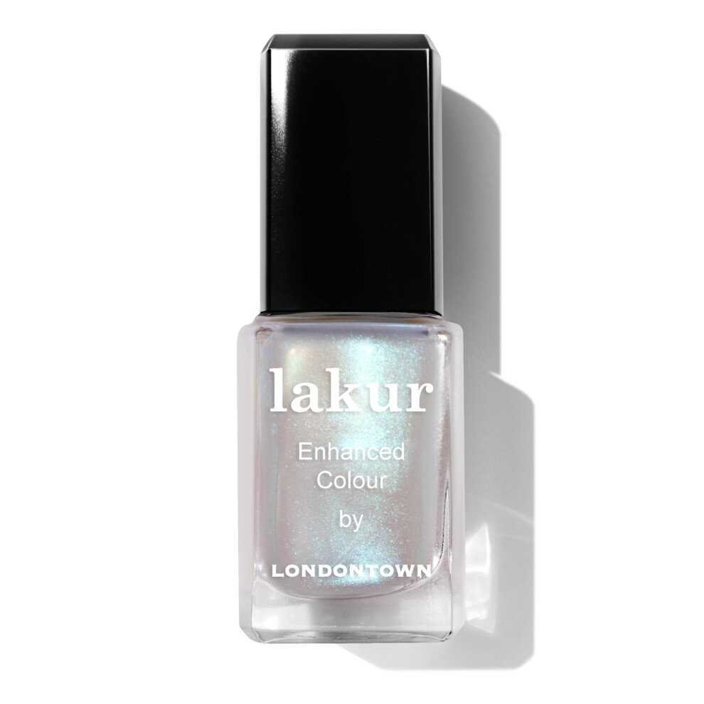 Londontown Lakur Nail Polish/Topper - Chrome Glaze - Enhanced Color Long Lasting Top Nail Coat Gel-Free Shine Nail Look, Aurora Chrome Topper 0.4 Oz