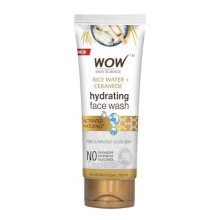 Wow Skin Science Rijstwater & Ceramide Hydraterende Gezichtsreiniger | Verheldert Huid | Vernauwt Poriën | Houdt Vocht Vast | Vermindert Fijne Lijnen