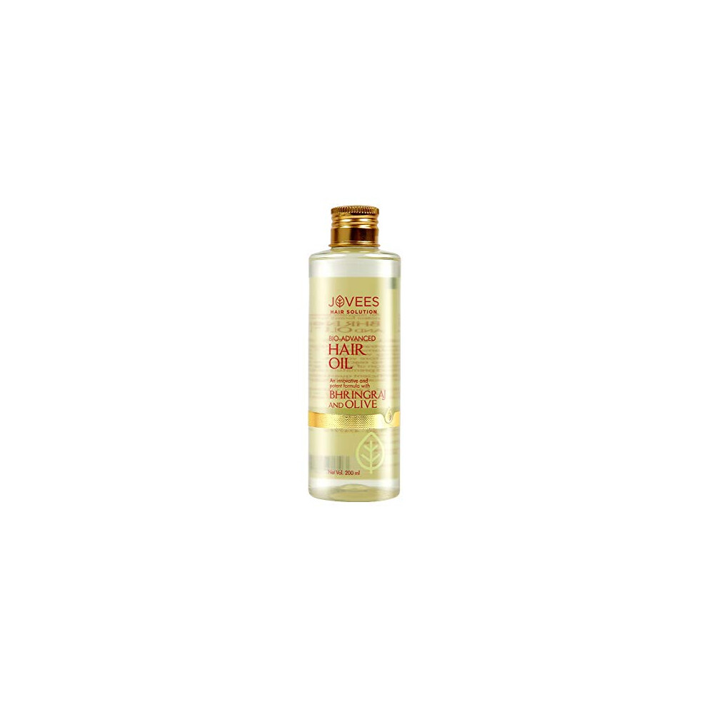 Jovees Herbal Bringraj & Olive Bio- Advanced Hair Oil |For Dry & Damaged Hair | Nourishes Scalp & Hair Follicles | Reduces Dandruff And Hairfall |With