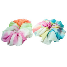 Hair Drama Co. Satijnen Scrunchies Voor Vrouwen Set Van 2, Multicolor | Grote Scrunchies Voor Meisjes
