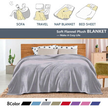 Double-Sided Flannel Fleece Throw Blanket 50x60 in
