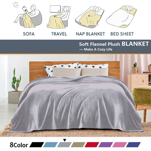 Double-Sided Flannel Fleece Throw Blanket 50x60 in