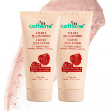 Mcaffeine Berries Brightening Coffee Face Scrub For Glowing Skin | Gently Exfoliates, Smoothes & Improves Skin Tone | Removes Tan & Dead Skin | For Wo