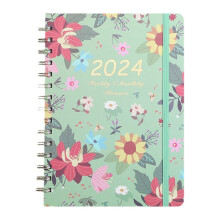 Agenda Semanal e Mensal 2024 - Capa Dura