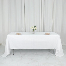 Polyester Rectangular Tablecloth 60 x 126 in White