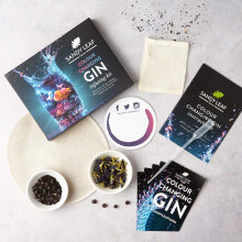 Sandy Leaf Farm Gin Making Kit – 5 Bottle, Colour Changing Infusing Kits – Valentine's Day Gift Gin Gift Sets for Men and Women - Novelty Gifts