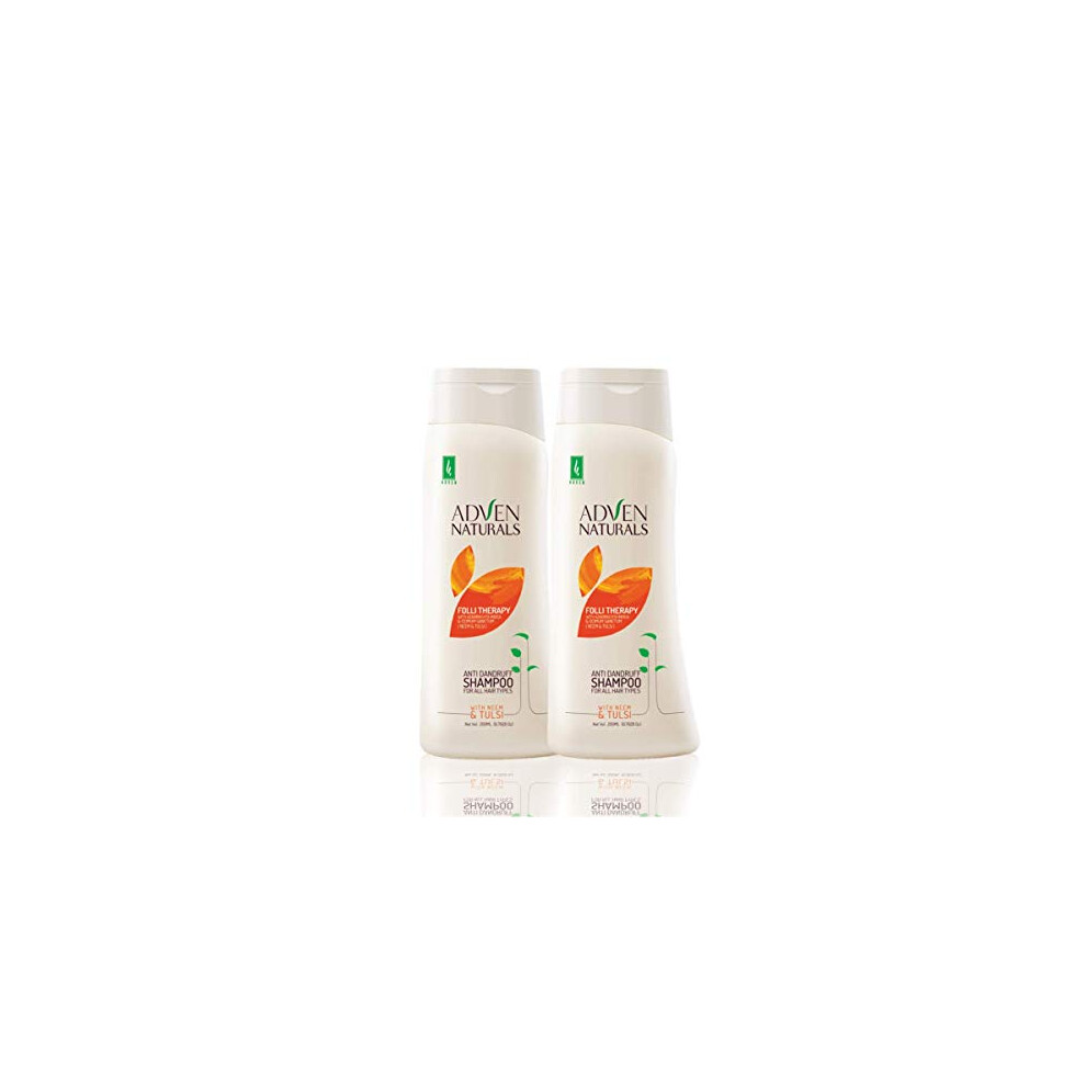 Adven Naturals Anti-Dandruff Shampoo With Neem And Tulsi 400Ml(200Mlx2)