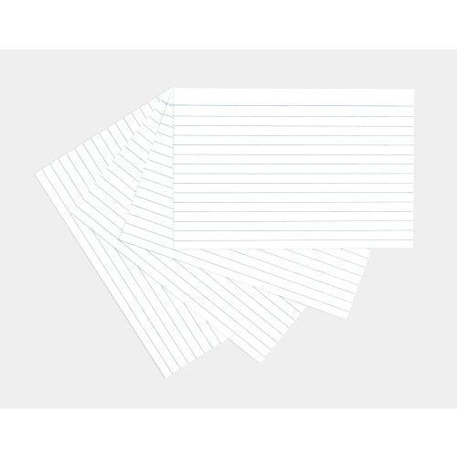 Silvine 6x4 White Flash Cards - Lined with Headline (100 Record Cards) for Study, Presentations and Notes 2