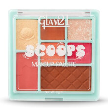 Glam21 Scoop Makeup Palette | Gesichtspalette mit Lidschatten, Rouge, Kontur & Highlighter | Mix aus Matt & Schimmer