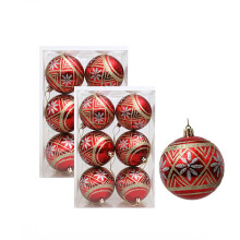 12pcs Shatterproof Christmas Ball Ornaments 8cm Red Green