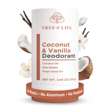 Tree of Life Beauty Kokosnuss und Vanille Aluminiumfreies Deodorant für Frauen - Pflegende natürliche Inhaltsstoffe