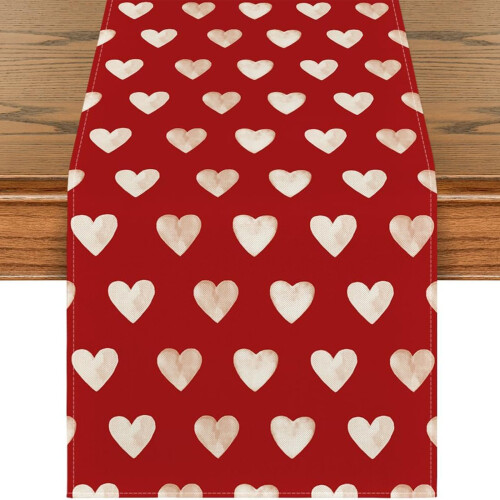 Valentine's Table Runner Polyester 13 x 72 in