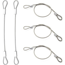 Stainless Steel Vinyl-Coated Wire Rope with Loops, 2mm