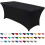 Spandex Tablecloth for 4ft Rectangular Table – Black 1