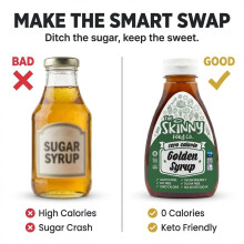 Skinny Food Sugar Free Golden Syrup x 2 Zero Calorie Syrup For Breakfa