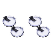 4er-Pack schwarze, auslaufsichere Becherdeckel für 20-oz-Becher