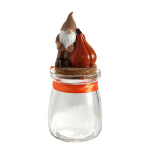 Halloween Pumpkin Glass Candy Jar with Lid