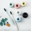 Mini Toothbrush Holder Stand Ceramic 2 Pcs 2