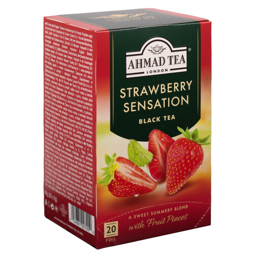 Ahmad Tea Strawberry Sensation Fruit Black Tea - 20 Teabags 2