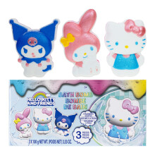 Hello Kitty und Freunde Badebomben für Kinder, Spaßige Regenbogenfarben, Beerenduft, ab 3 Jahren, von Townley Girl