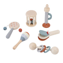 Baby-Holz-Musikset, 4-teilig, weiße Esche, Kautschukholz