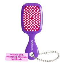 FHI Heat UNbrush Super Mini Hårborste Nyckelring - Samlarobjekt för Väskor och Nycklar - Accessoar för Skönhetsälskare - (Electric Berry)