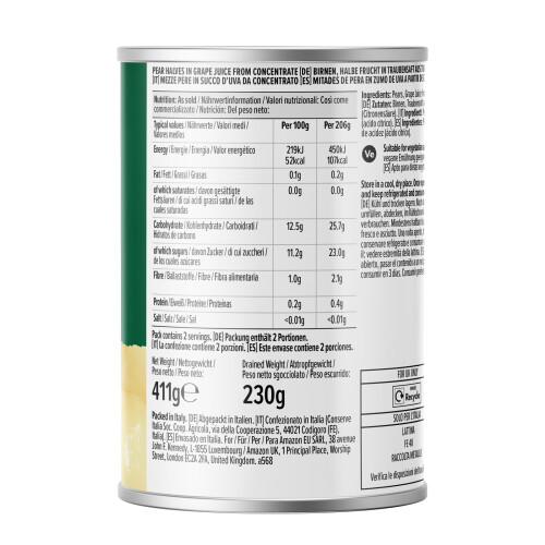 by Amazon Pear Halves In Fruit Juice, 411g, Vegetarian 1