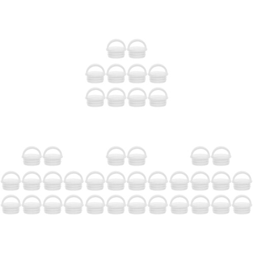 40Pcs White Silicone Mop Bucket Drain Plug Replacement Hole Stopper