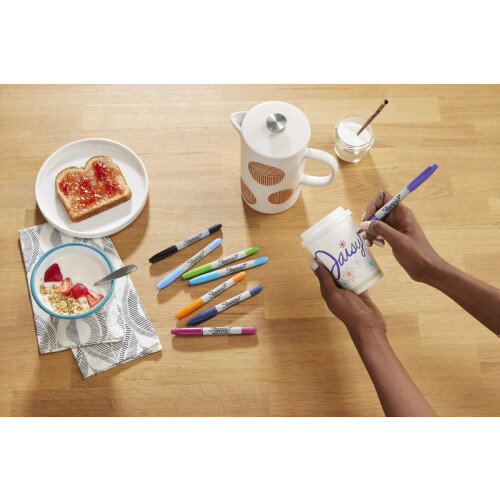 Sharpie Sharpie Twin Tip Permanent Markers | Fine & Ultra-Fine Points | Assorted Colours | 8 Marker Pens 2