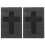 2Pcs High Purity Graphite Mold Metal Casting Cross Structure Dark Grey 1
