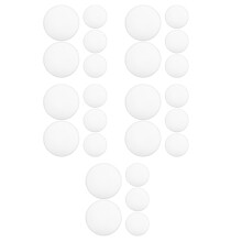 25Pcs White Sublimation Fans Foldable Flying Disc Hand Fans Polyester