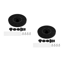 2Pcs Solar Fountain Water Pump with 4 Nozzles Floating for Garden Pond