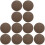 12Pcs Coffee ABS Car Hub Caps Lightweight Durable Tire Covers 1