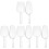 8Pcs White Plastic Ice Scoop Kitchen Grain Cereal Flour Scooping Tool 1