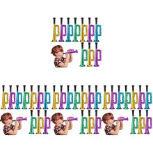 40Pcs Colorful Plastic Stadium Horns Kids Trumpet Toy Noise Makers