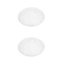 2Pcs White Circular Ceiling Lamp Shade Easy Bulb Replace Cover