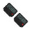 2Pcs Compact Black Bedside Alarm Clock with Night Light and Flip Cover 1