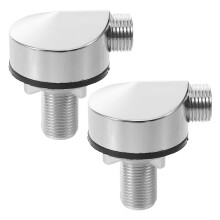 2Pcs Silver Handheld Shower Hose Adapter Plastic Rubber for Salon Use