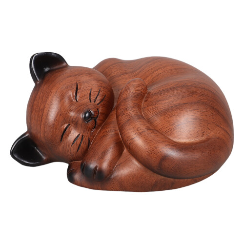 Resin Katzenurne Hellbraun Elegante Tierasche Erinnerung Urne
