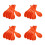 24Pcs Orange Plastic Soup Dumpling Spoons Large Kitchen Ladles 1