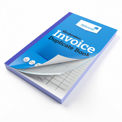 Silvine Carbonless Duplicate Invoice Book - Numbered 1-100 with index sheet (210 x 127mm) 2