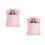 2Sets Realistic Miniature Dollhouse Bedding Soft Cozy Pink Bedding Kit 1