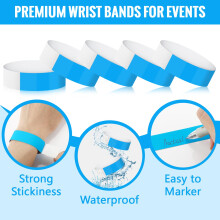 600Pcs Wristbands for Events, Colorful Wrist Bands for Event, Waterproof Paper Wristbands for Events