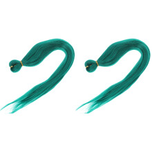 Green Braiding Hair Pre Stretched Synthetic Hair Extensions Soft