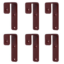 6Pcs Coffee Coated Metal J Hooks for Bunk Bed Ladder Attachment